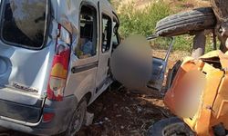 Ticari Araçla Traktör Çarpıştı: 2 Kişi Yaralandı