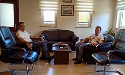 Anamur Kaymakamı Duru'dan Bozyazı Kaymakamı Topsakaloğlu'na ziyaret