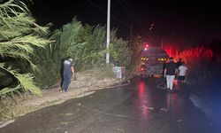 Antalya'da ormanlık alana yakın otluk bölgede yangın çıktı