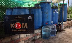 Hatay'da 1250 litre sahte içki ele geçirildi