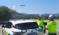 Isparta’da dron destekli trafik denetimi
