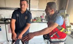 Mutfakta çıkan yangın itfaiye ekiplerince söndürüldü
