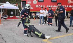 Elazığ’da öğrenciler, itfaiye eğitimlerinde ter döktü