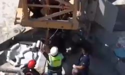 Vinçte Bayılan Operatörü İtfaiye Kurtardı