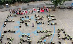 Alanya'da öğrencilerden Gazze'ye koreografili destek