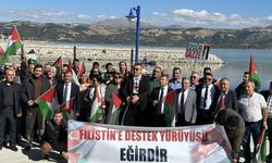 Eğirdir'de 'Filistin'e Destek Yürüyüşü' düzenlendi