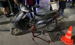 Serik'te devrilen motosikletin sürücüsü yaralandı