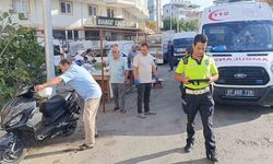 Manavgat’ta devrilen motosikletin sürücüsü yaralandı