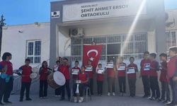 Mut’lu öğrencilerden Filistin’e destek