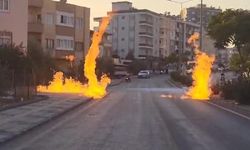 Mersin'de doğal gaz hattında yangın çıktı: 2 yaralı