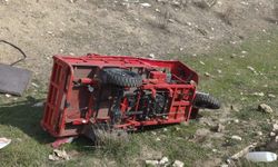 Bucak'ta şarampole devrilen üç tekerlekli motosikletin sürücüsü yaralandı