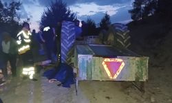 Burdur'da devrilen traktörün sürücüsü hayatını kaybetti