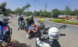 Jandarma ekiplerinden motosiklet denetimi