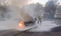 Park Halindeki Otomobil Alev Aldı