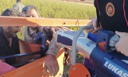 Hortum Sarma Makinesine Kolu Sıkışan İşçi Kurtarıldı