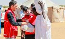 TÜRK KIZILAY’DAN SUDAN’DA YERİNDEN EDİLENLERE GIDA DESTEĞİ