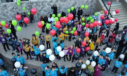 Adana'da ilkokul öğrencileri, Filistinli çocuklar için gökyüzüne balon bıraktı