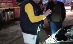 Osmaniye'de park halindeki otomobilde yangın