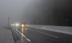 Anadolu Otoyolu'nun Bolu Dağı kesiminde sağanak ve sis etkili oldu