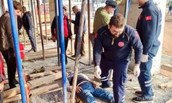 İnşaat İskelesinden Düşen İşçi Yaralandı