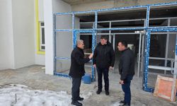 Afşin’de TOKİ Konutları Bölgesindeki Okul İnşaatlarında İnceleme