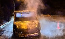 Adana'da seyir halindeki çekici yandı