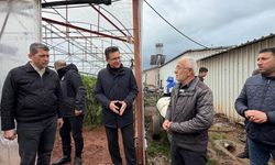 AK Parti heyeti su taşkınlarından etkilenen Kumluca'daki çiftçileri ziyaret etti