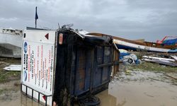 Antalya Valisi Şahin, Aksu'da hortumun zarar verdiği yerleri inceledi