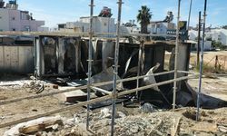 Manavgat'ta şantiyedeki konteynerde yangın çıktı