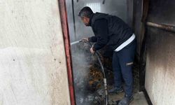 Osmaniye'de müstakil evin kilerinde çıkan yangın söndürüldü