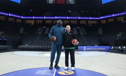Cumhurbaşkanı Erdoğan, Shaquille O'Neal ile basketbol oynadı