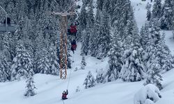 Uludağ'da telesiyej arızalandı