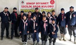 Sinoplu izcilerden zorlu kış kampı