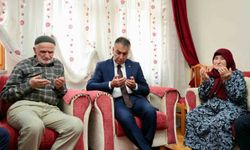 Vali Çağatay’ın ilk ziyareti şehidin baba evi oldu