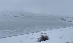 4 Eylül Barajı buzla kaplandı