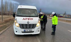 Afşin’de Öğrenci Servislerine Güvenlik Denetimi