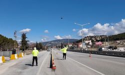 Burdur'da helikopterle trafik denetimi yapıldı