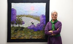 Türk medeniyetinin binlerce yıllık kaya resimleri keçeyle sanata dönüştü