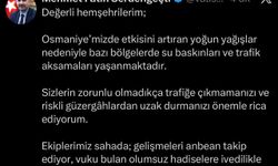 Osmaniye'de şiddetli yağış ve fırtına hayatı olumsuz etkiledi