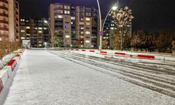 Uşak "dolu" ile beyaza büründü