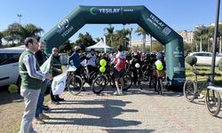 Adana'da bisikletliler bağımlılığa karşı pedal çevirdi