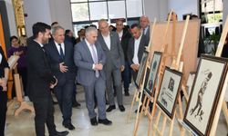 Anamur'da öğrenciler tarafından hazırlanan resim sergisinin açılışı yapıldı