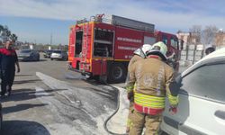 Arsuz'da araç yangını