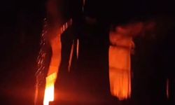 İş Yeri Alev Alev Yandı : Maddi Hasar Oluştu