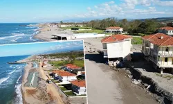 Karasu sahilinde alarm: Deniz evlere dayandı, 2 siteyi koruma duvarı kurtaracak