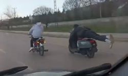 Afşin’de Trafikte Tehlikeli Motosiklet Şovu Kamerada