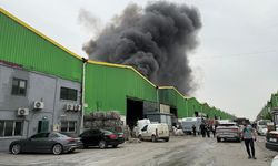 Adana'da geri dönüşüm tesisinde çıkan yangına müdahale ediliyor