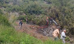 Alanya'da makilik alanda çıkan yangın söndürüldü
