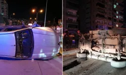 Pikap Bariyerlere Çarparak Devrildi: 2 Yaralı