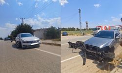 Afşin'de İki Otomobil Çarpıştı